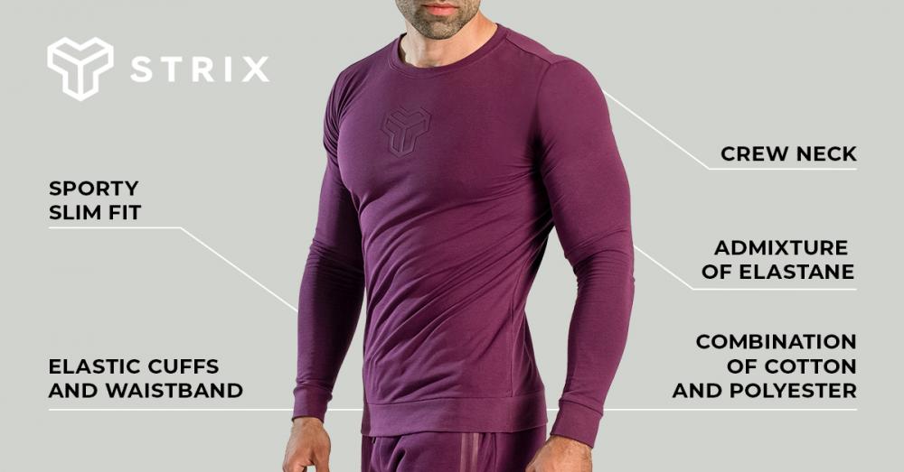 Essential Long Sleeve T-Shirt Plum - STRIX