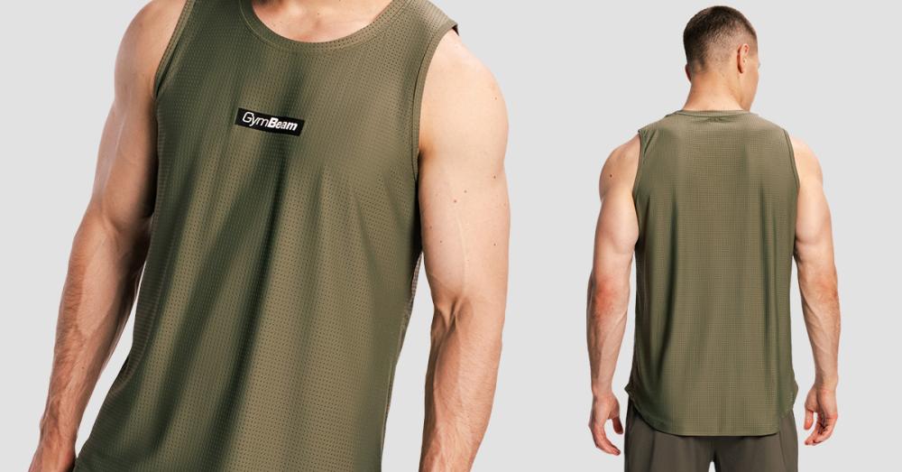 Tank Top Combat Olive Grey - GymBeam