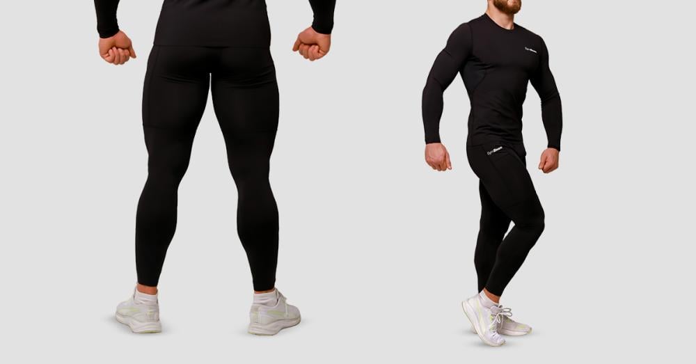 Mid Compression Leggings Black - GymBeam