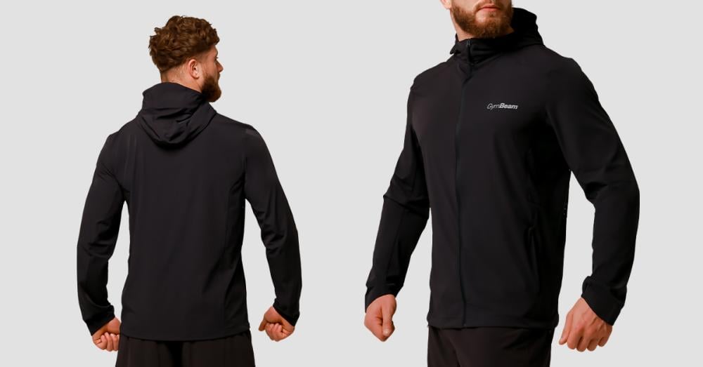 Pulse Running Jacket Black - GymBeam