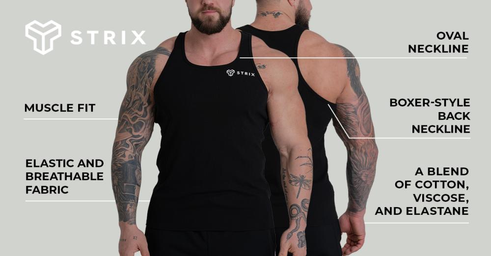 Ribbed Tank Top Black - STRIX