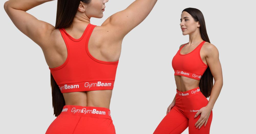 Women‘s Simple Bra Rouge Red - GymBeam	
