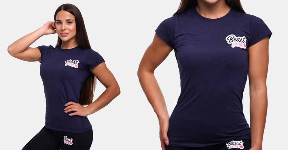 Women's BeastPink T-Shirt Navy - BeastPink