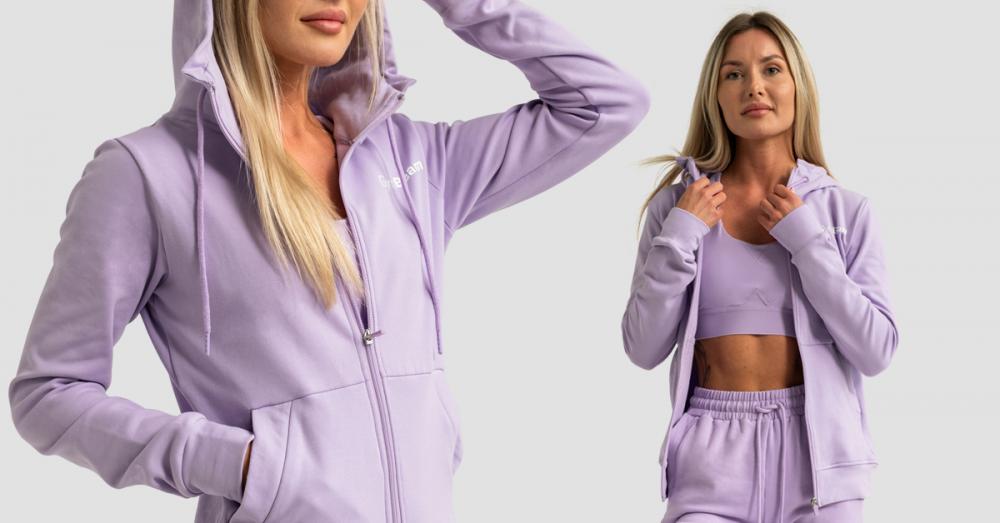 Women's Limitless Zip Up Hoodie Lavender - GymBeam