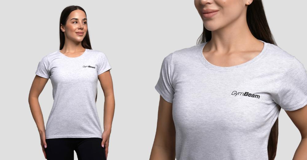 Women's Basic Heather Grey T-Shirt - GymBeam