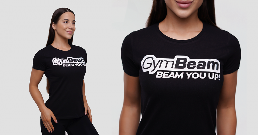Women's Beam T-Shirt Black - GymBeam