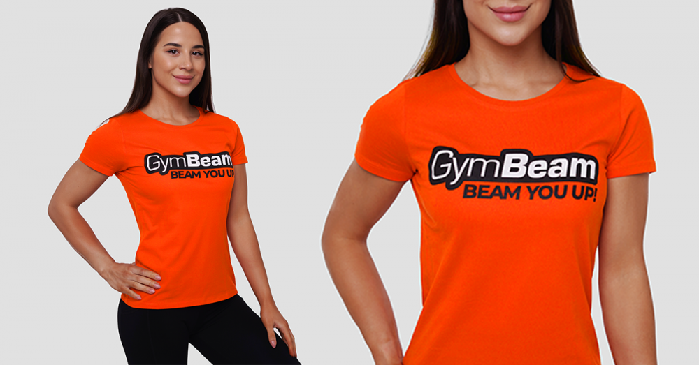 Women's Beam T-Shirt Orange - GymBeam