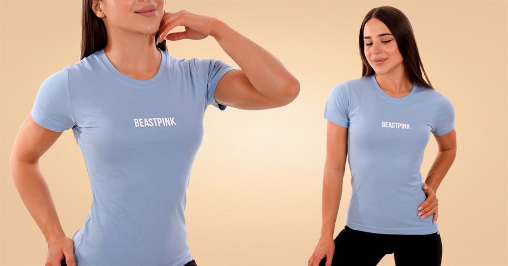 Women's Daily T-Shirt Baby Blue - BeastPink