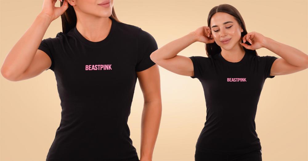 Women's Daily T-Shirt Black - BeastPink