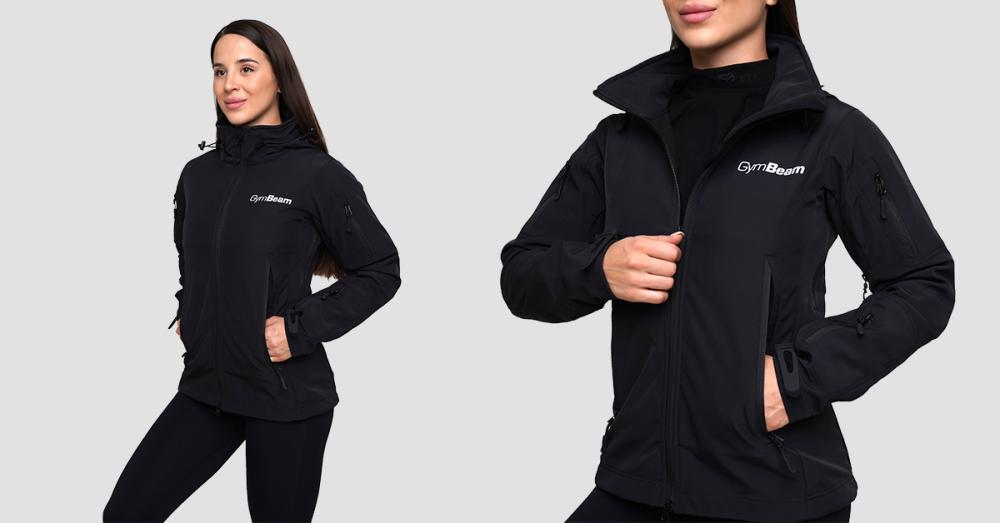 Women's Softshell Jacket Black - GymBeam
