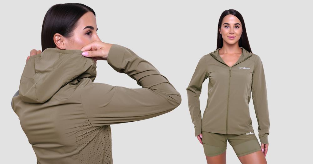 Women's Pulse Running Jacket Vetiver - GymBeam