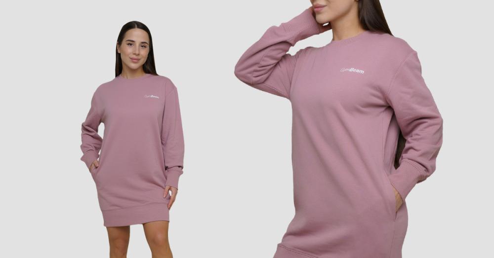 Women‘s Agile Longline Sweatshirt Woodrose - GymBeam