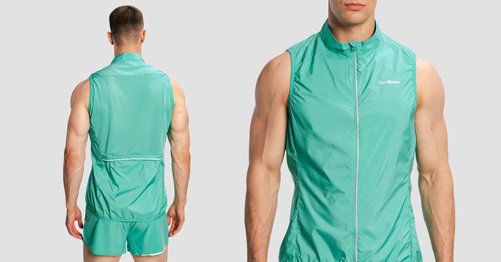 The Pulse X Men's Running Gilet Green - GymBeam