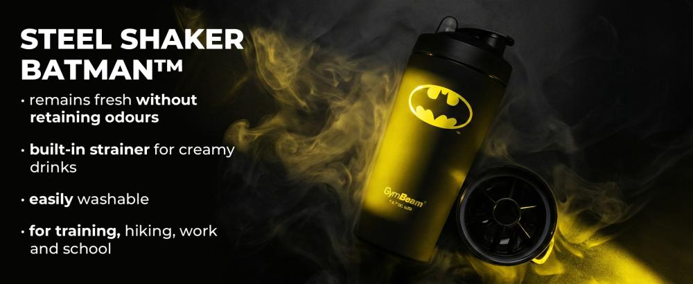 Benefits of Steel Shaker Batman™ 750 ml - GymBeam