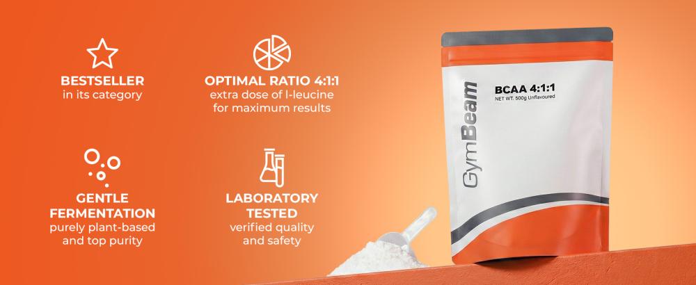 Key benefits of branched chain amino acids BCAA 4:1:1 Instant - GymBeam