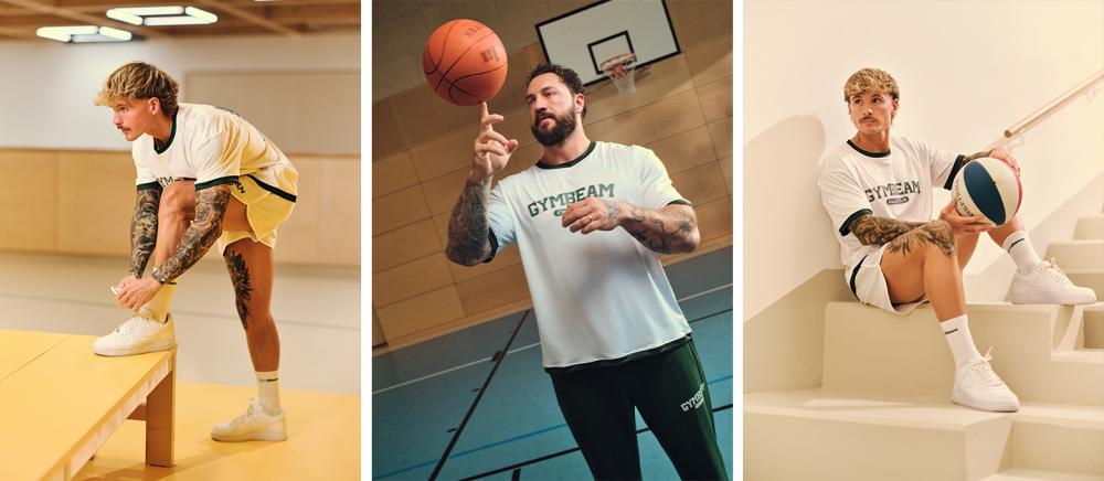 Oversized Varsity T-shirt White - GymBeam