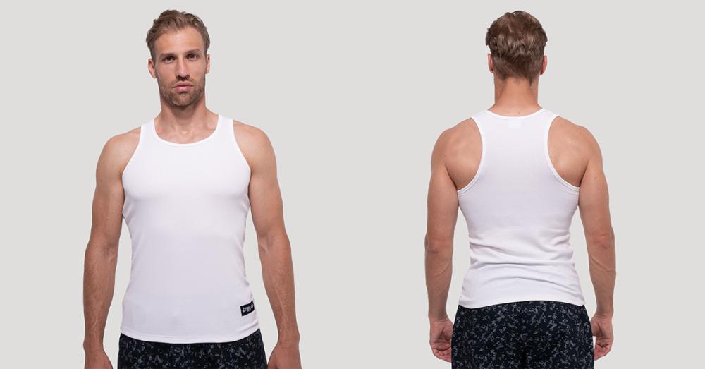 Persistence Ribbed Tank Top White - GymBeam