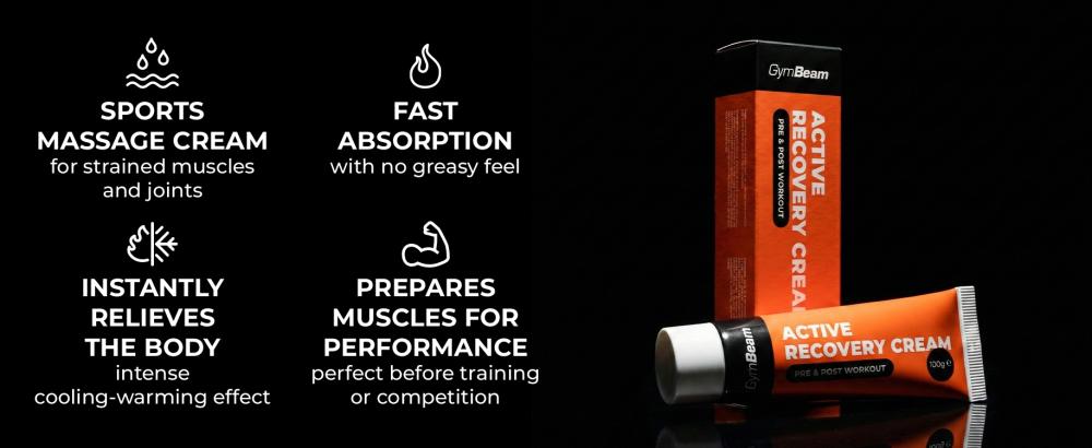 Key benefits of the Active Recovery sports cream - GymBeam