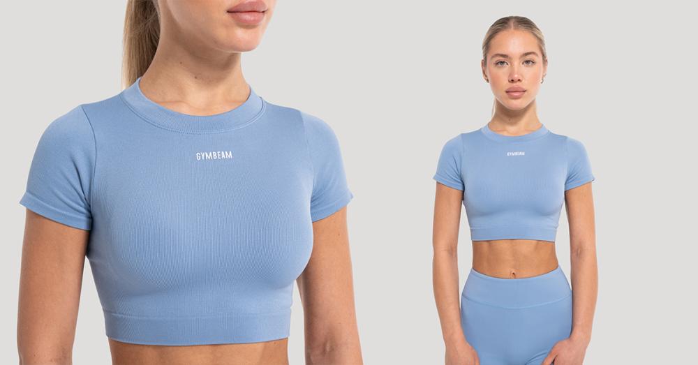 Women's Crop Flow Azure Top - GymBeam