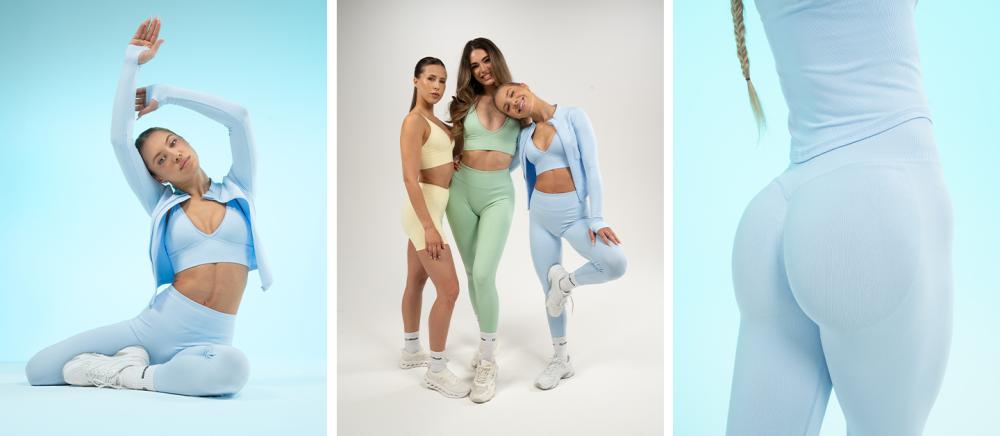 Women‘s Luma Leggings Baby Blue - GymBeam