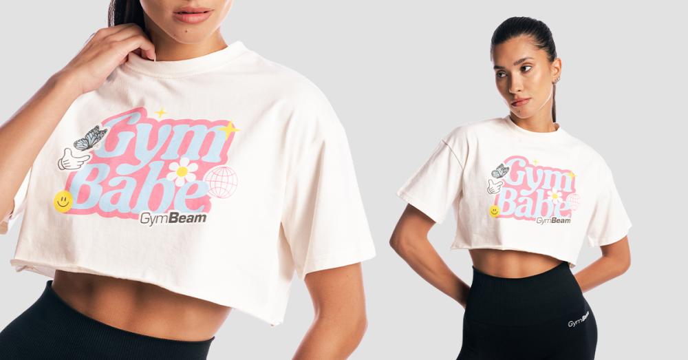 Women's GymBabe T-shirt Cream - GymBeam