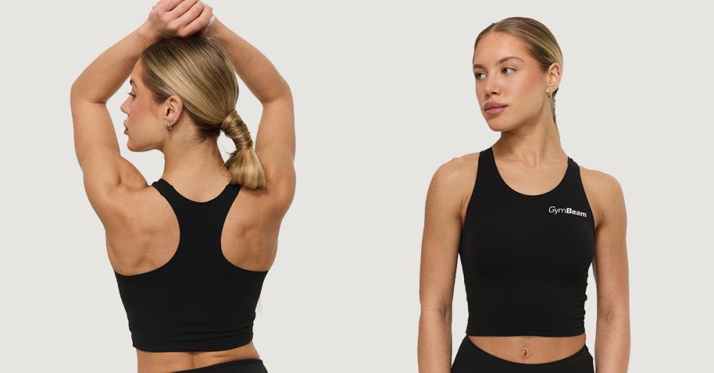 Women's BEAT Sports Top Black - GymBeam