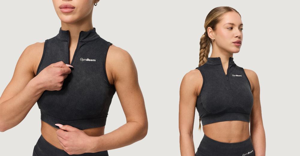 Fierce Seamless Sports Bra Dark Grey - GymBeam
