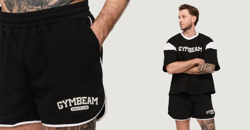 Varsity Sweatshorts Black - GymBeam
