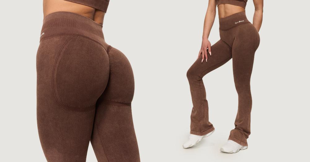 Women‘s Fierce Seamless Pants Brown - GymBeam