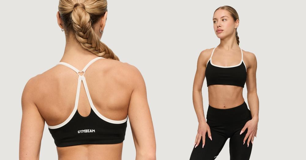 Varsity Sports Bra Black - GymBeam