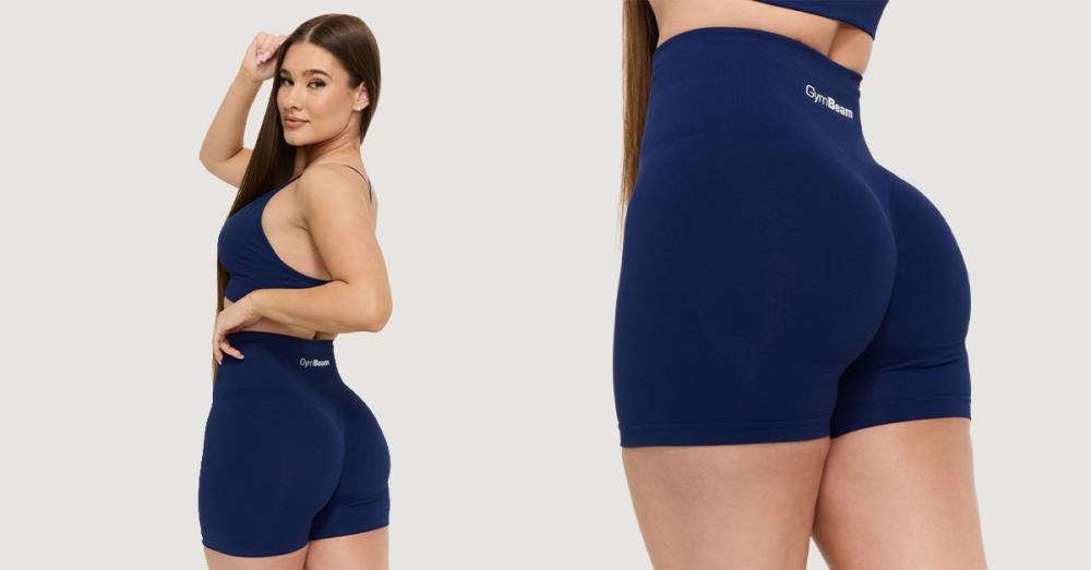 Women's Sculpt Navy Seamless Shorts - GymBeam