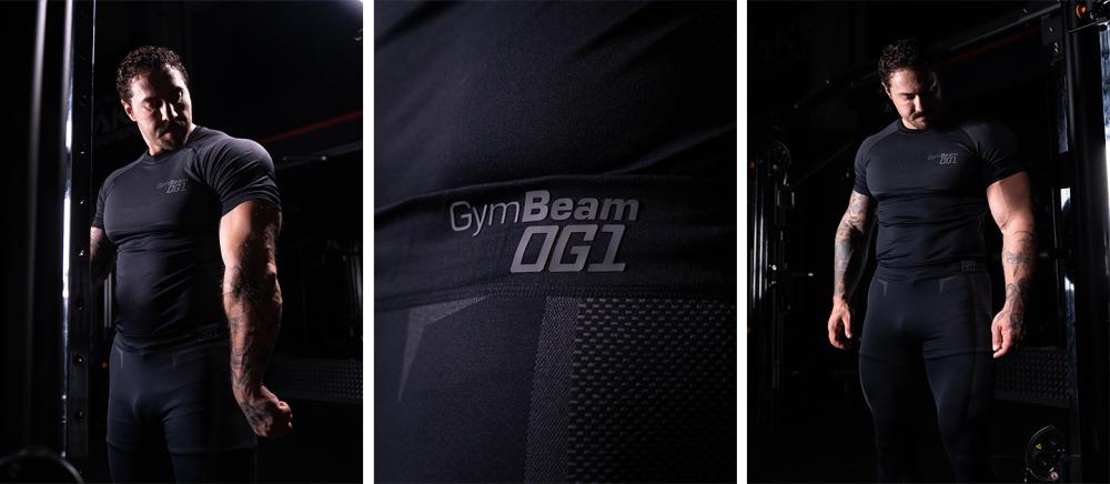 OG1 Seamless T-shirt Black/Grey - GymBeam