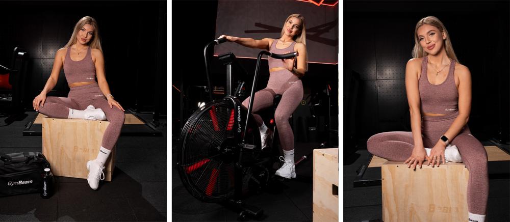 Women‘s FLO Leggings Mauve - GymBeam