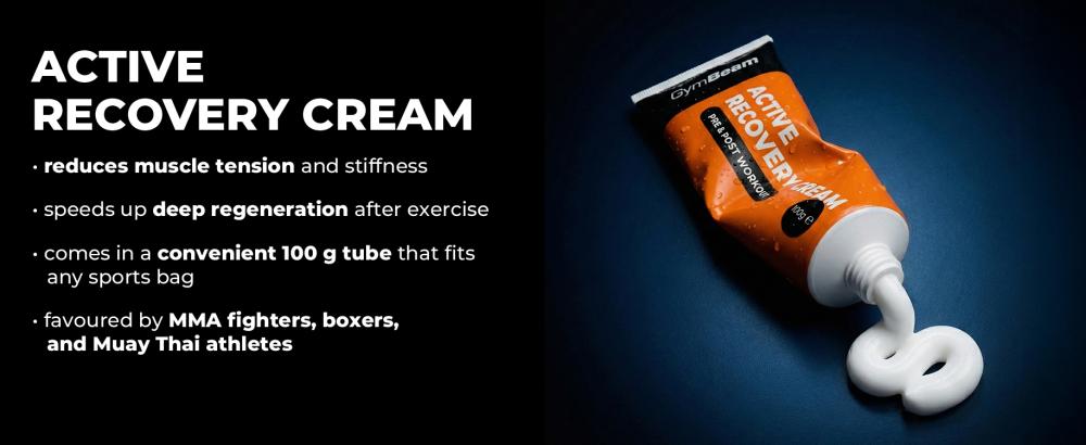 Features and benefits of the Active Recovery regenerating cream - GymBeam