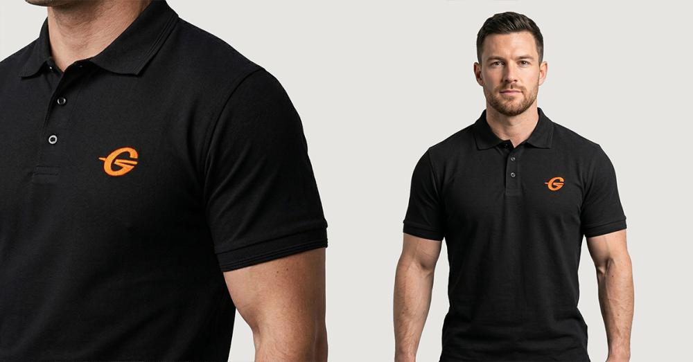 Polo Shirt Black - Gymbeam