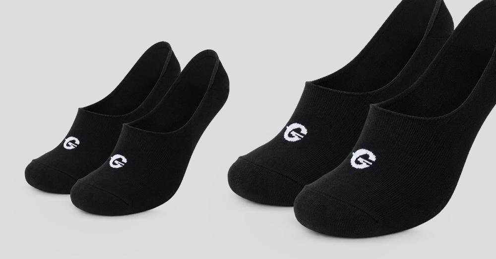 No-Show Socks 2Pack Black - GymBeam