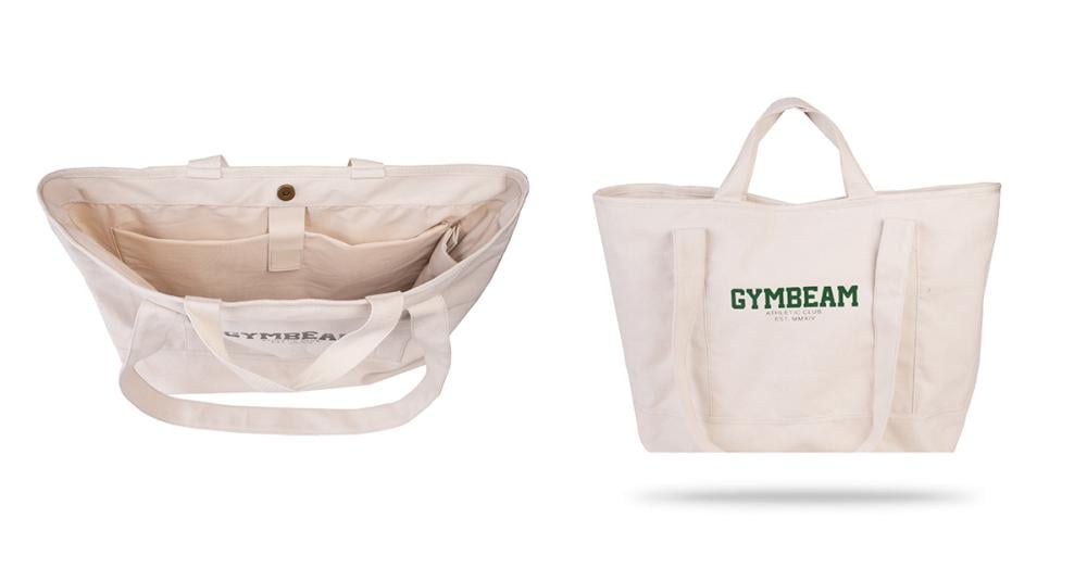 Athletic Club Bag Beige - GymBeam