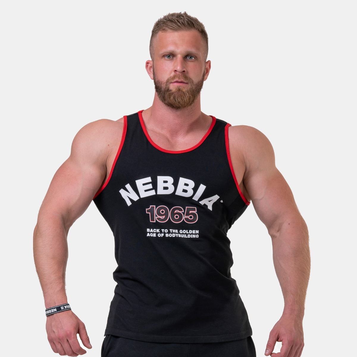 Nebbia Old School Muscle Tank Top 193 Bodybuilding Fitness Gym Wear Schwarz Grau 
