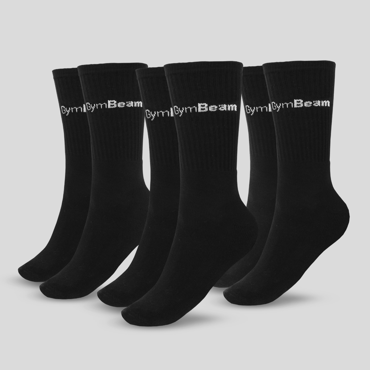 3/4 Socks 3Pack Black - GymBeam