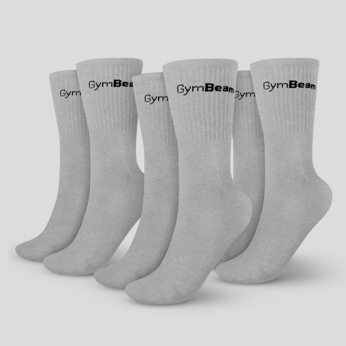 3/4 Socks 3Pack Grey - GymBeam