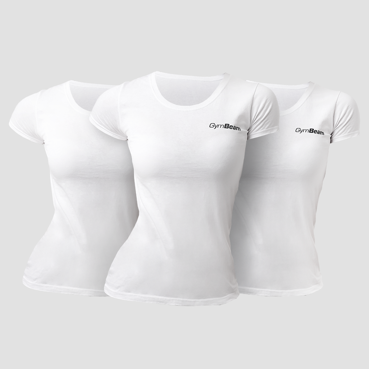 Women‘s Basic T-Shirt 3Pack White - GymBeam