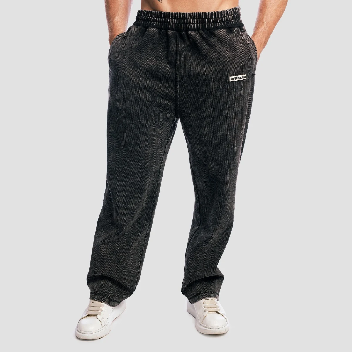 Aura Joggers Washed Black - GymBeam