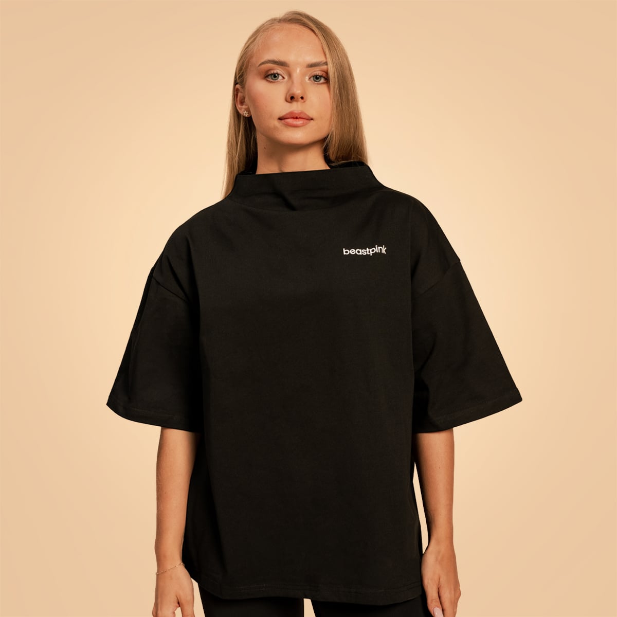 Women‘s Bliss Oversized Top Black - BeastPink
