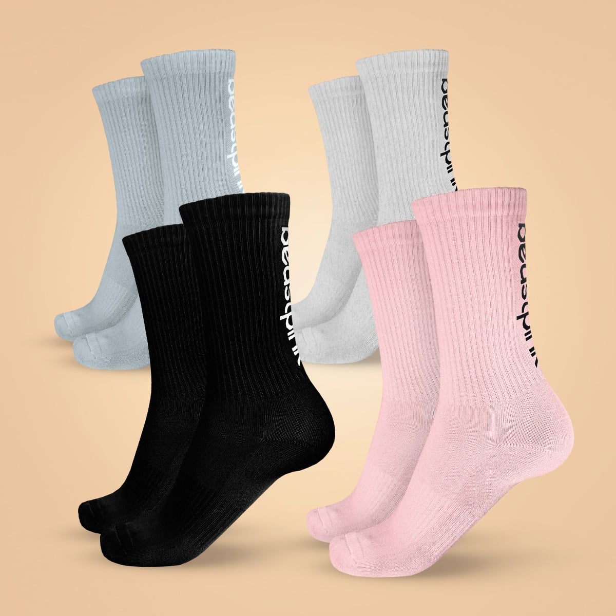 3/4 Socks 4Pack - BeastPink
