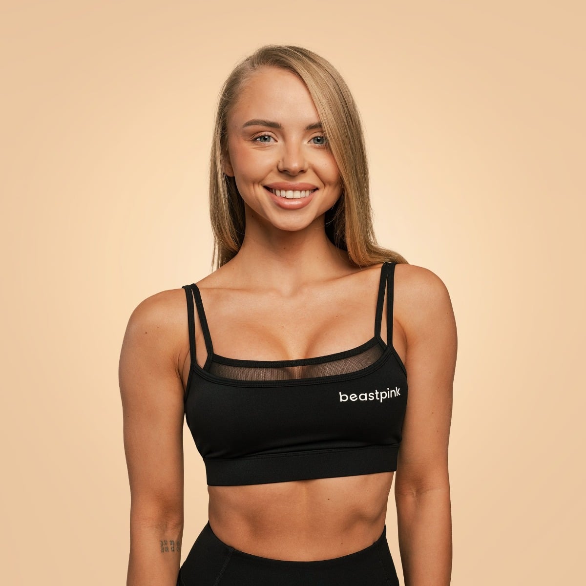 Breeze String Bra Black - BeastPink