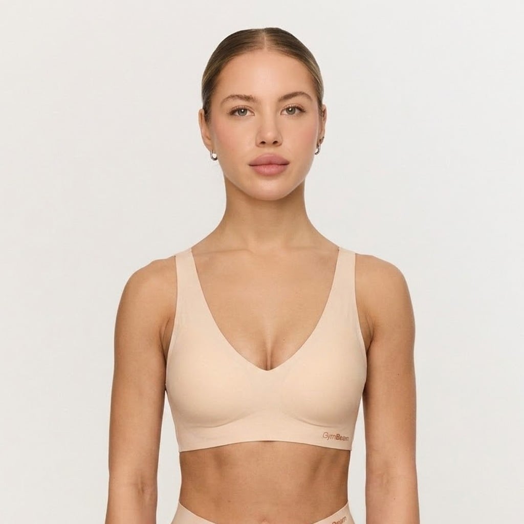 Comfy Seamless Bra Beige - GymBeam