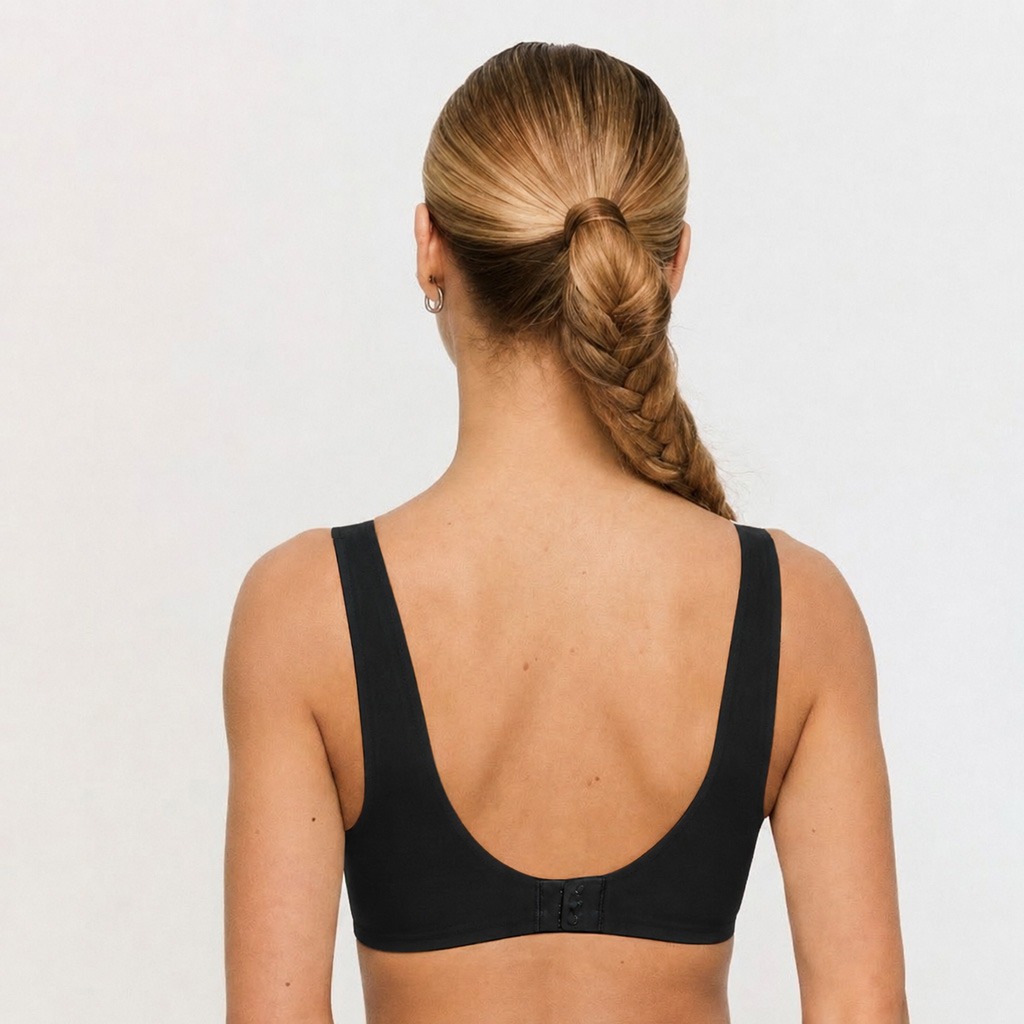 Comfy Seamless Bra Black - GymBeam