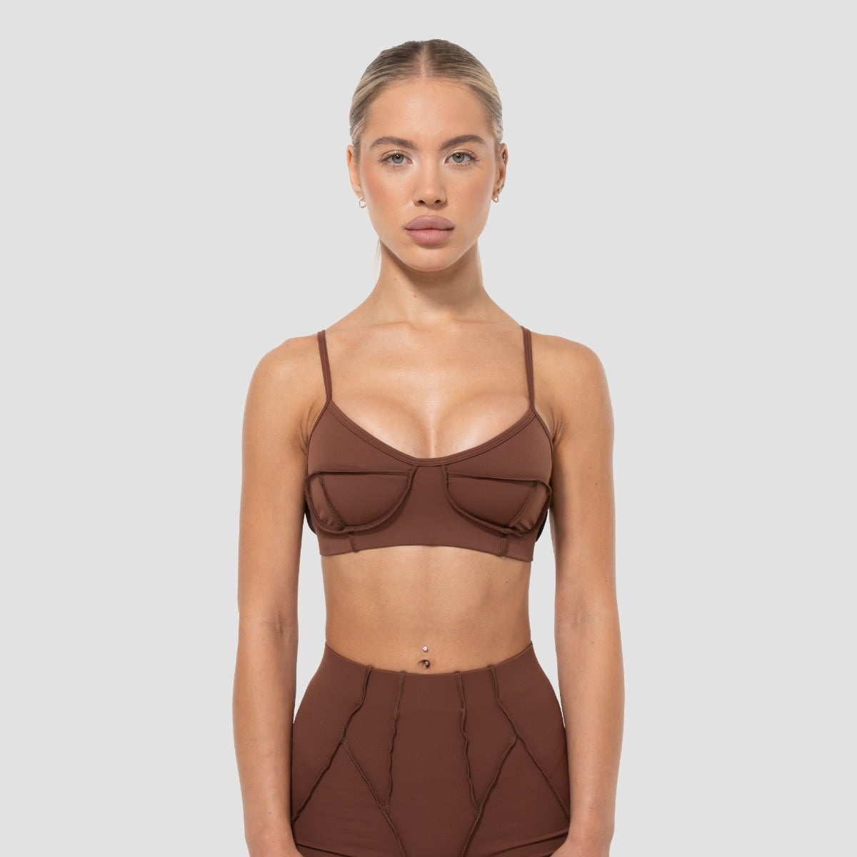 Cosmo Sports Bra Brown - GymBeam