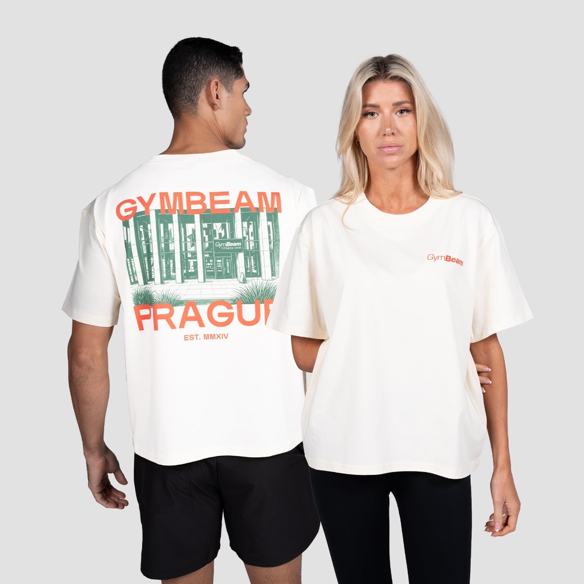 Prague T-shirt Cream - GymBeam