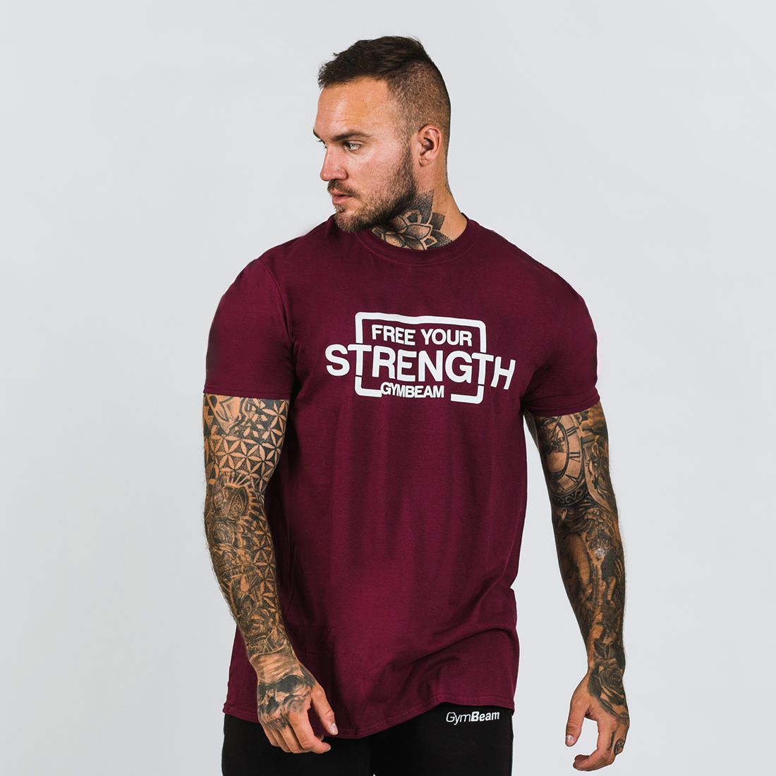 Men's Free Your Strength T-Shirt Maroon 